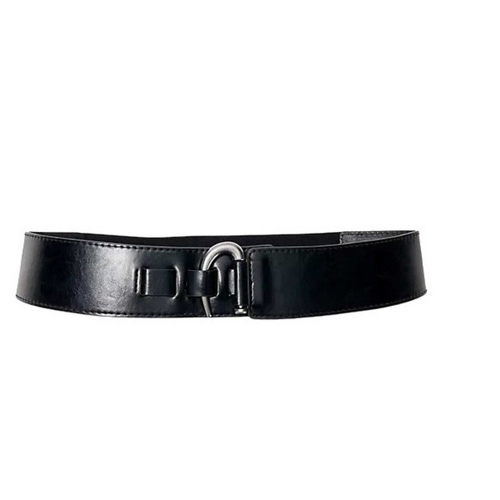 Susan Graver Faux Leather Stretch Belt w/ Front Hook Closure XS/S